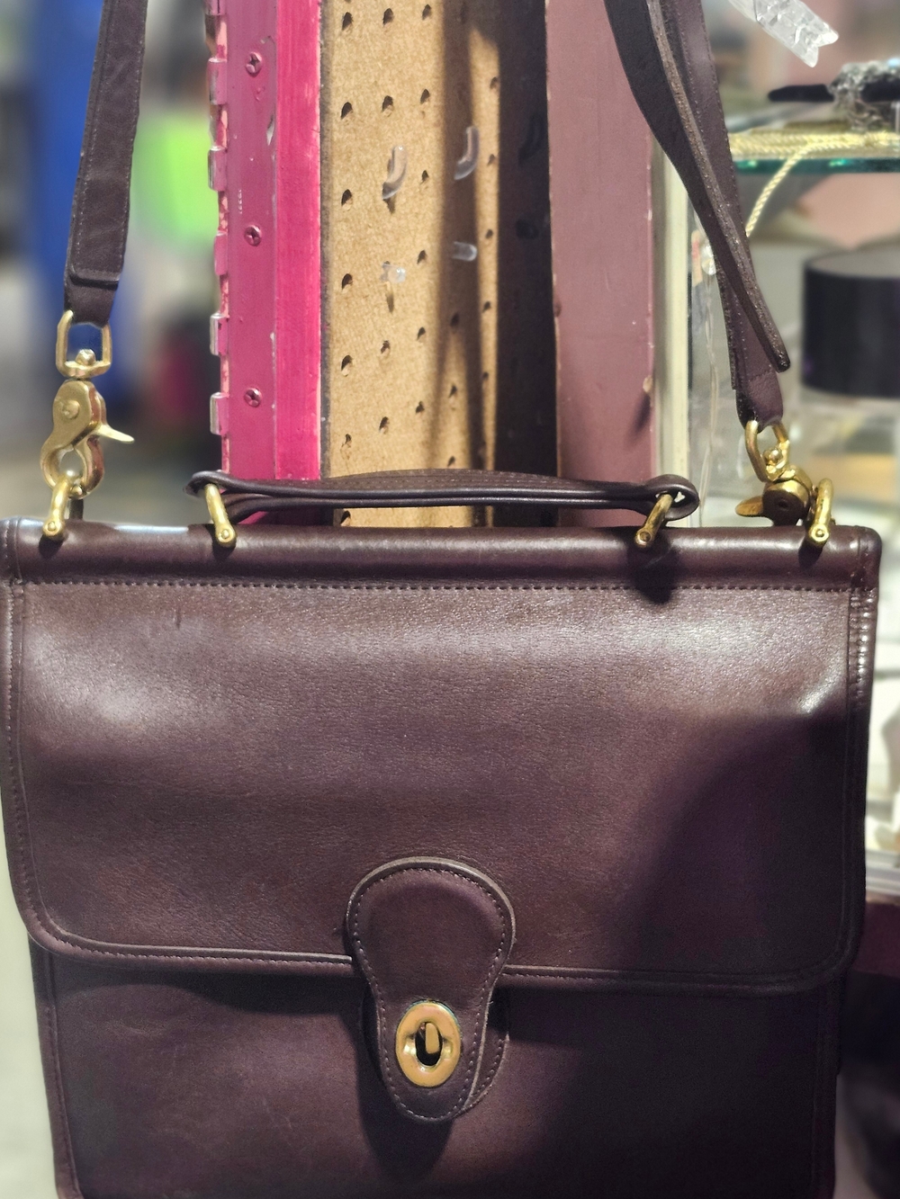 Vintage Coach Willis Crossbody- Dark Brown